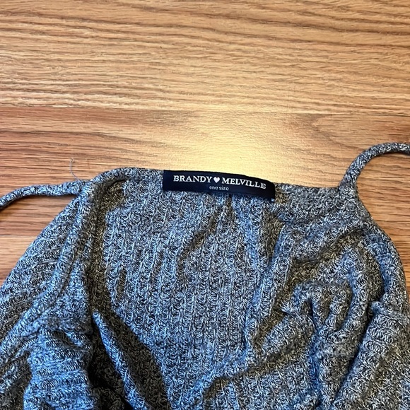 Brandy Melville Grey Cropped Tank - Picture 3 of 3